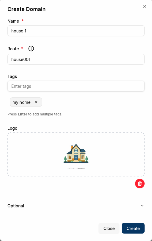 Create Domain Modal